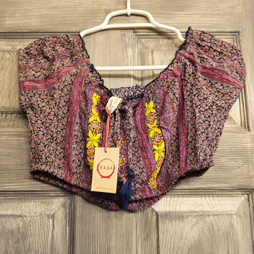 Medium Raga Crop Top with Embroidery